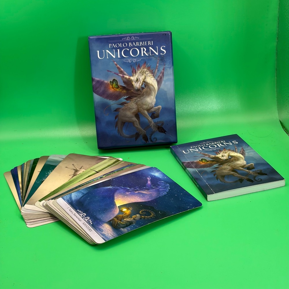Paolo Barbieri Unicorns Oracle Cards COMPLETE Deck w/ Book Whimsical Fantasy Art